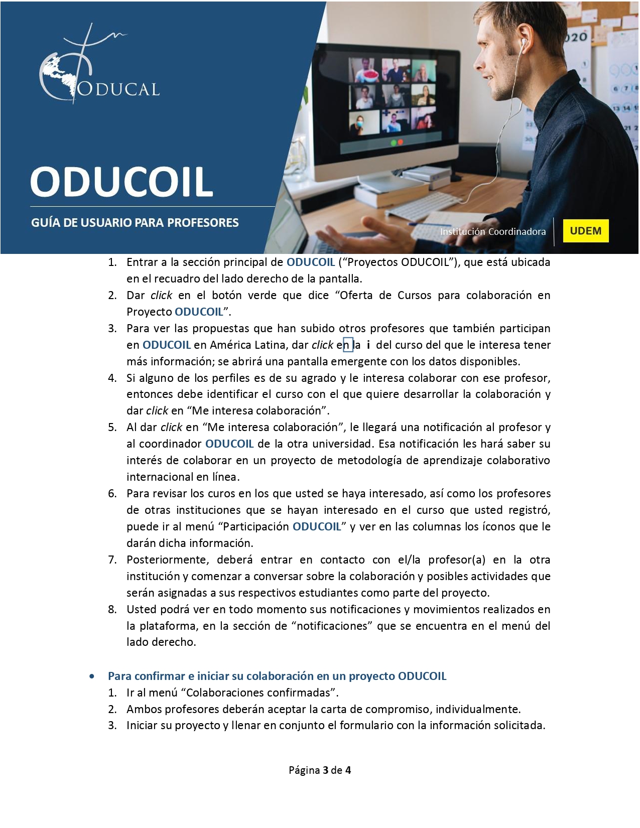 ODUCOIL: guía para profesores interesados en la colaboración académica internacional en línea